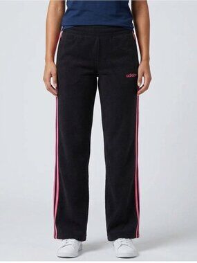 ADIDAS Women's Pink Stripe Running Runner Track Workout Pants Joggers